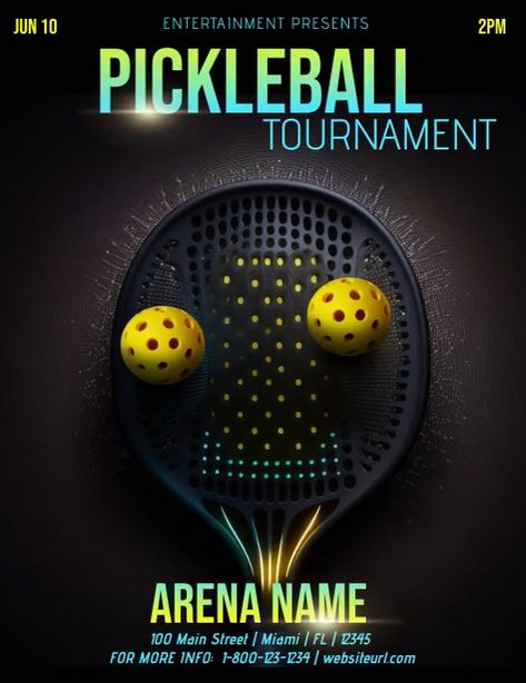 Pickleball Poster, Pickleball Tournament, Contest Poster, Social Media Posting Schedule, Sports Templates, Social Media Schedule, Austin Design, Pickleball, Easy To Use