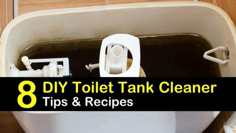 Clean Toilet Tank, Cleaning Toilet Tank, Toilet Tank Cleaner, Natural Home Cleaning, Clean Toilet, Homemade Toilet Cleaner, Hostess Cupcakes, Hard Water Stain Remover, Bathroom Hacks