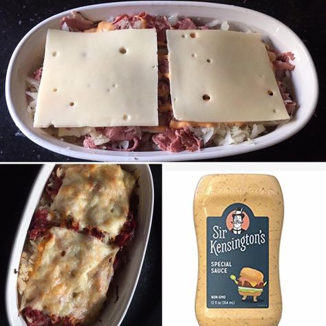 Keto Pastrami, Keto Ruben, Keto Reuben Casserole, Keto Reuben, Lasagna Bake, Reuben Casserole, Lasagna Casserole, Special Sauce, Caraway Seeds