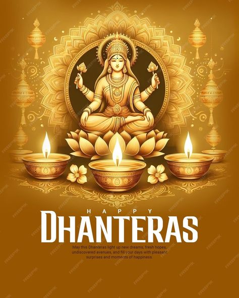 Happy Dhanteras and Dhanatrayodashi with Diwali celebration Social Media Post Template Banner | Premium AI-generated PSD Dhanteras Creative Post, Dhanteras Post, Happy Dhanteras, Social Media Post Template, Happy May, Diwali Celebration, Happy Diwali, Banner Template, Post Templates