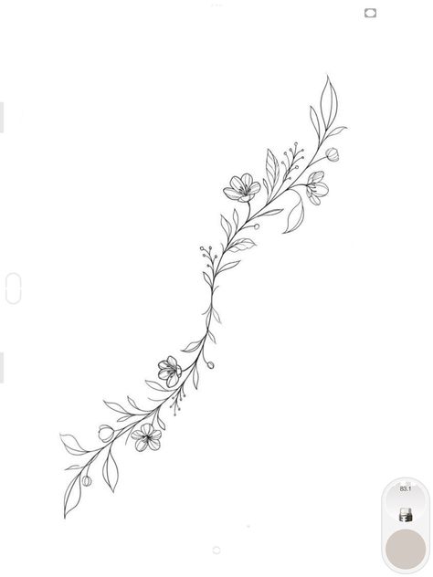 Flower Strip Tattoo, Daisy Chain Spine Tattoo, Wrap Around Line Tattoo, Vine Wrist Wrap Tattoo, Flowers With Quotes Tattoo, Dainty Floral Wrap Around Tattoo, Hibiscus Wrap Around Tattoo, Fine Line Flower Vine Tattoo, Wrap Around Tattoo Upper Arm