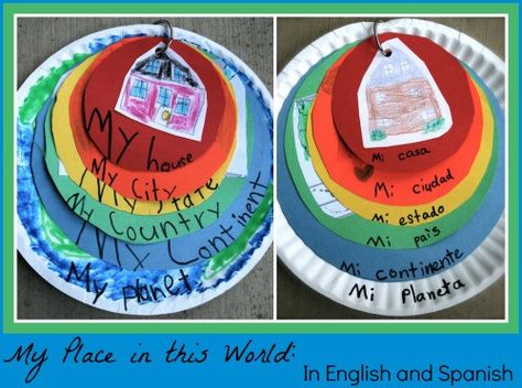 Kids Geography My Place in this World- Kid World Citizen- LOVE this project for both pre K & 1st! Communities Unit, Geography Project, Geography For Kids, Geography Activities, Teaching Geography, World Geography, My Place, Teach Kids, Learning Spanish