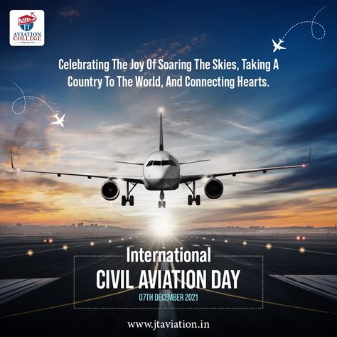 International Civil Aviation Day Creative Ads, International Civil Aviation Day Poster, Pilot Pictures, International Civil Aviation Day, Civil Aviation Day, National Aviation Day, Travel Advertising Design, Newsletter Design Templates, Aviation College