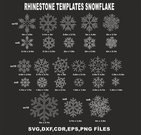 Hot Fix Stone Design Border, Rhinestone Tshirts, Rhinestone Templates, Rhinestone Designs Templates, Rhinestone Snowflake, Rhinestone Designs Pattern, Snow Flakes Diy, Diy Rhinestone, Rhinestone Transfers