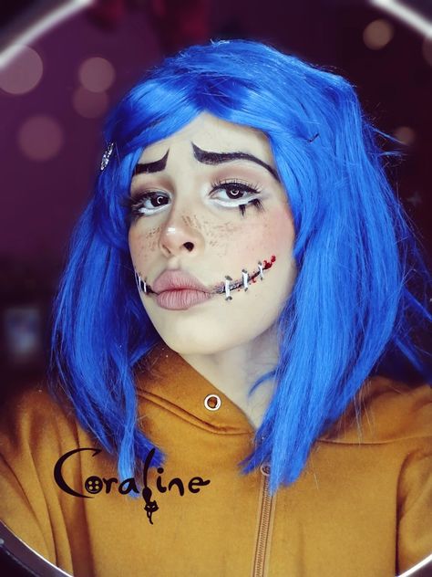 Coraline Makeup, Holloween Makeup, Smile Makeup, Other Mother, Makeup Idea, Other Mothers, Fantasias Halloween, Coraline, Costume Ideas