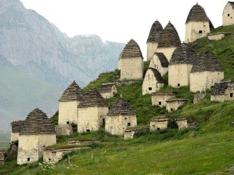 Even now this scary place is still shrouded in mystery. Source Ancient Tomb, Ancient Village, White Building, Vernacular Architecture, Azerbaijan, Oh The Places Youll Go, Eastern Europe, Armenia, Abandoned Places