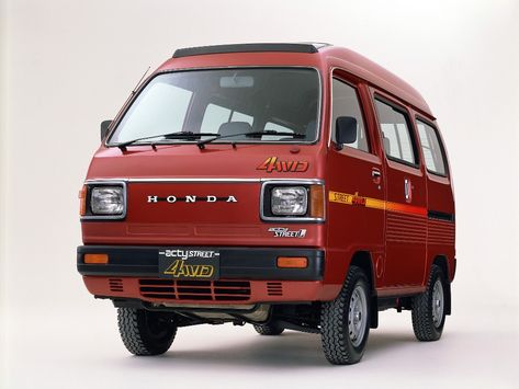 Honda Acty Street L 4WD '05.1983–07.1985 Honda Acty Van, Acty Van, Honda Van, Honda Acty, Car Honda, Kei Car, Mini Camper, Honda Motors, Van Car