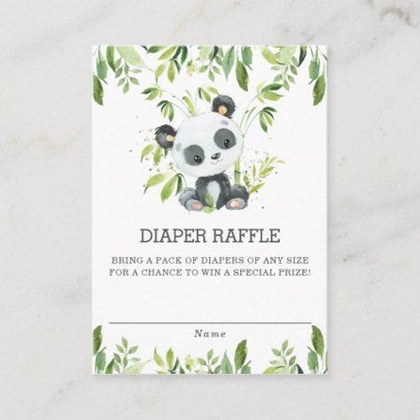 Adorable Cute Panda Greenery Diaper Raffle Ticket - Baby Shower Invitations Twin Boy And Girl Baby Shower, Panda Baby Shower Invitations, Panda Pink, Panda Baby Showers, Cute Pandas, Gender Neutral Invitations, Baby Shower Gender Neutral, Twins Baby Shower Invitations, Gender Neutral Baby Shower Invitations