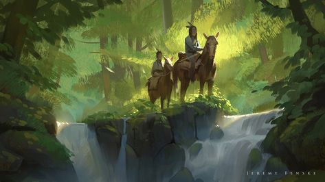 Jungle Pictures, Sketch Process, Forest Environment, Daily Sketch, Time Painting, Sketches Tutorial, Matte Painting, Art Station, Fantasy Aesthetic