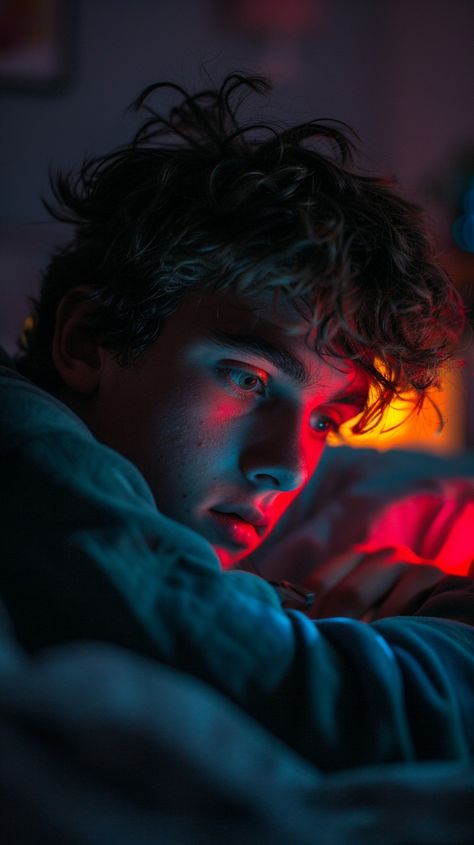 Moody Neon Glow: A pensive young man bathed in the atmospheric blue and red neon lights of the night. #person #neon #contemplation #blue #red #aiart #aiphoto #stockcake ⬇️ Download and 📝 Prompt 👉 https://stockcake.com/i/moody-neon-glow_635241_601994 Night Lighting Reference, Pensive Pose, Atmospheric Blue, Red Neon Lights, Neon Lights Photography, Neon Photoshoot, Night Person, Neon Photography, Lighting Reference