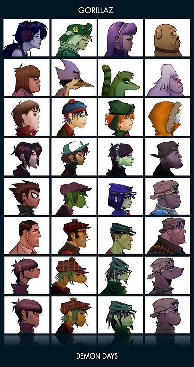 Gorillaz Demon Days, Gorillaz Fan Art, Demon Days, Gorillaz Art, Jamie Hewlett, Cartoon Crossovers, Gorillaz, Cartoon Art Styles, South Park