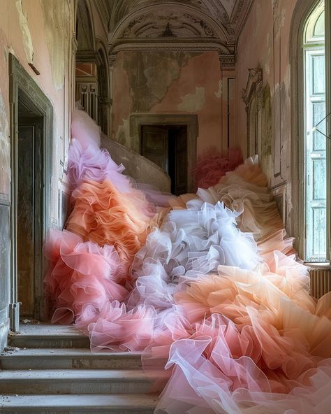 colorful veil ☁️ Colorful Veil, Unconventional Wedding, Artistic Installation, Frou Frou, Aesthetic People, Design Visual, Home Room Design, Color Of Life, Art Display