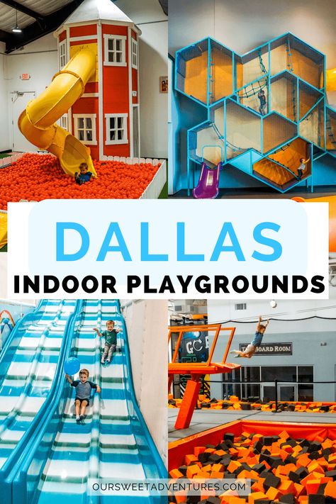 Dallas parents, beat the heat with my ultimate list of the best indoor playgrounds in Dallas for kids of ALL ages! It includes epic play structures, children's museums, trampoline parks, and more. #Dallas #ThingsToDo | Playgrounds | Indoor Playgrounds | Crayola Experience | Peppa Pig | Go karts | Church | Family | Perot Museum | Frisco | Grapevine | Plano | Childrens Museum | Free Things To Do in Dallas | Dallas With Kids, Crayola Experience, Dallas Things To Do, Perot Museum, Fun Places For Kids, Things To Do In Dallas, Trampoline Parks, Play Structures, Church Family