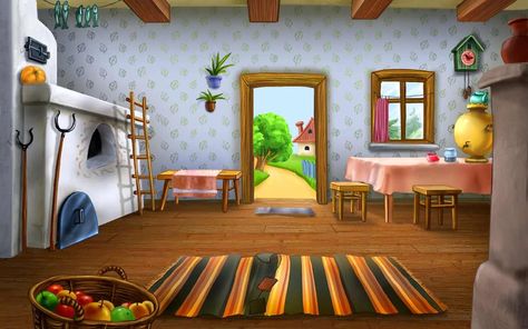 Cartoon room Living Room Cartoon, Bedroom Cartoon, Inside A House, House Cartoon, House Clipart, Cartoon House, Artistic Wallpaper, Interior Illustration, House Inside