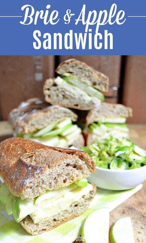 Brie Apple Sandwich, Brie And Apple Sandwich, Apple Brie Sandwich, Brie Ideas, Veggie Recipes Breakfast, Brie Sandwich Recipes, Best Vegetarian Sandwiches, Veggie Sandwich Recipes, Apple Brie