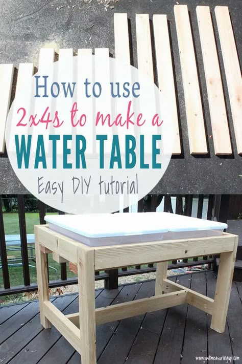 Diy Sand And Water Table, Water Sensory Table, Water Table Diy, Babysitting Activities, Water Tables, Sand And Water Table, Kids Outdoor Play, Sensory Table, Sand Table