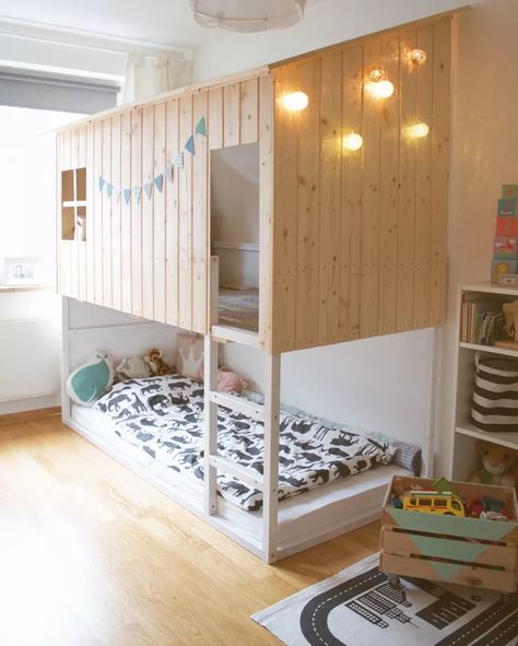 5 Genius Ways to Hack an IKEA Kura Bed | Hunker Kura Bed Hack, Ikea Kura Hack, Ikea Kura Bed, Kura Bed, Ikea Kura, Ikea Kids, Kids Bedroom Inspiration, Ikea Bed, Low Bed