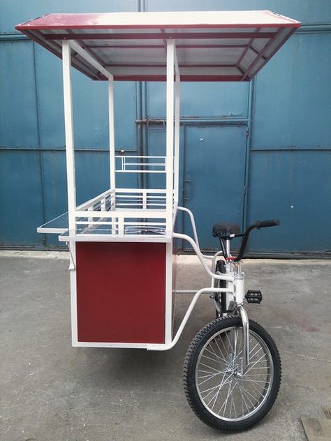 Untitled Bicycle Food Cart, Bike Food Cart, Bike Sidecar, Bicycle Cart, Mobile Coffee Cart, Asian Food Photography, Bamboo Bicycle, Tea Stand, Beer Bike