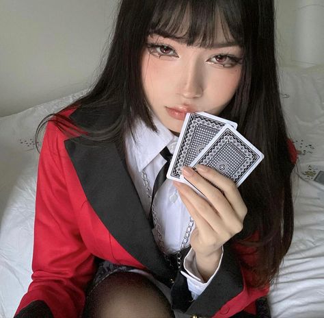 Asian Halloween Ideas, Icon Grunge, Pretty Cosplay, Nami Cosplay, Kakegurui Cosplay, Japanese Short Hair, Asian Models Female, Yumeko Jabami, Cute Cosplay