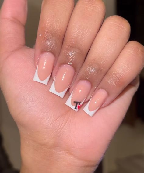 Plain Acrylic Nails, Pink Tip Nails, Art On Nails, Collection Perfume, Acrylic Toe Nails, Perfume Organization, Hard Nails, Girly Acrylic, White Acrylic Nails