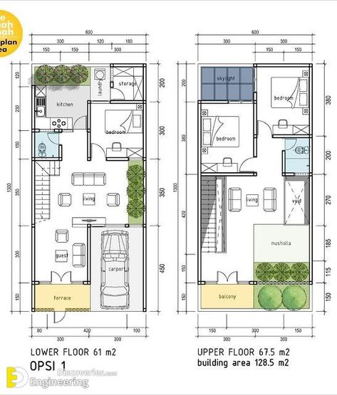 9x15 House Plan, House Plan Ideas, A House Plan, House Design Drawing, Hh Logo, Unique House Plans, Long House, Architectural Floor Plans, Tropical House