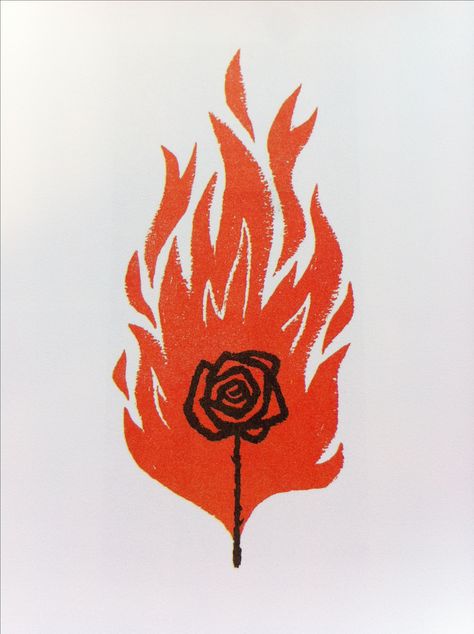 Illustration Rose, Logo Maker, Free Logo, On Fire, Red Rose, Linocut, 그림 그리기, Tattoo Drawings, Art Inspo