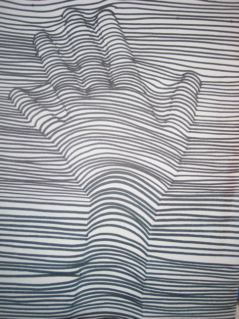 Very cool hand drawing found in harvestart.blogspot.com The Elements of Design Cross Contour Line Drawing, Image Illusion, Elements Of Art Line, Contour Line Drawing, Contour Line, Contour Drawing, Drawing Exercises, Wavy Lines, Artist Blog