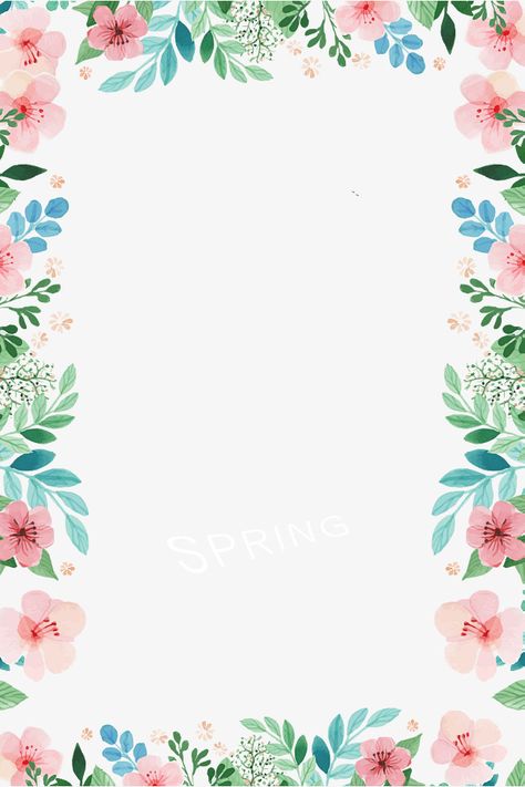 Spring Background Images, Free Watercolor Flowers, Colorful Borders Design, Spring Images, Colorful Borders, Page Borders Design, Frame Border Design, Spring Background, Invitation Background