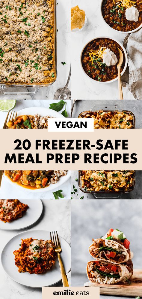 Freezable Vegetarian Meals, Vegetarian Meals To Freeze, Freezable Vegan Meals, Vegan Meals To Freeze, Vegan Meals You Can Freeze, Freezer Friendly Lunches, Plant Based Make Ahead Meals, Vegetarian Freezer Meal Prep, Vegetarian Freezer Meals Make Ahead