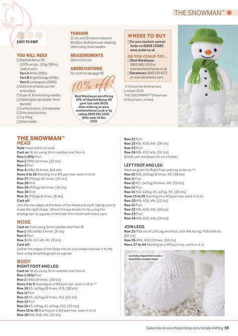 Knitted Gnomes, Xmas Knitting, Christmas Toy Knitting Patterns, Snowman Patterns, Christmas Knits, Christmas Knitting Projects, Knitting Dolls Free Patterns, Knitted Dolls Free, Teddy Bear Knitting Pattern