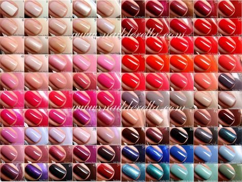 Essie Color guide #1-100! Essie Nails, Essie Nail Polish Colors, Essie Colors, Hand Nails, Opal Nails, Essie Nail Colors, Essie Polish, Color Guide, Nail Colours