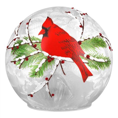 Cardinal Paintings, Cardinal Tree, Red Cardinal Bird, Christmas Globes, Cardinal Christmas, Chenille Throw Pillows, Christmas Rock, Christmas Painting, Cardinal Bird