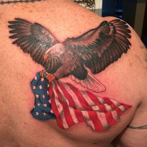 60+ unique We The People tattoo designs that will make your heart beat to the rhythm of the national anthem. Find out their meanings and choose the best idea! Eagle With Flag Tattoo, We The People Tattoos, Jesse Tattoo, We The People Tattoo, People Tattoos, Bald Eagle Tattoos, People Tattoo, Tattoos For Dad Memorial, Flag Tattoos