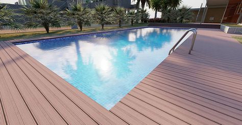 Summer Composite Decking Pool Design Ideas – COOWIN Composite Deck Ideas Around Pool, Pvc Decking Around Pool, Composite Pool Deck Ideas, Pool With Composite Decking, Composite Pool Deck, Composite Decking Around Pool, Composite Decking Around Inground Pool, Composite Deck Around Inground Pool, Composite Deck Around Pool