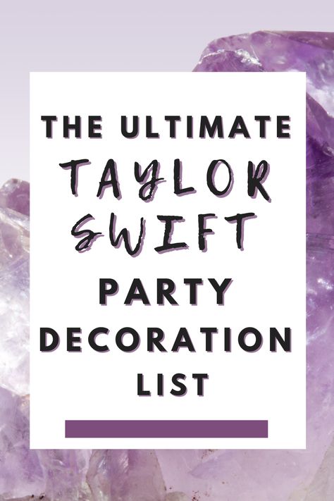 All the decorations you need for a Taylor Swift themed party! Taylor Swift Viewing Party Ideas, Taylor Swift Eras Graduation Party, Taylor Swift Nursery Theme, Taylor Swift Eras Bday Party, Eras Tour Party Decorations, Taylor Swift Themed Birthday Party 1989, Taylor Swift Themed Birthday Party Decorations, Eras Tour Party Ideas Decor, Taylor Swift Themed Bridal Party