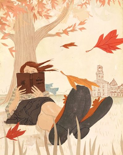 Sitting Under A Tree, Under A Tree, Fall Reading, Reading Art, Art Et Illustration, Woman Reading, Reading A Book, Foto Art, Falling Leaves