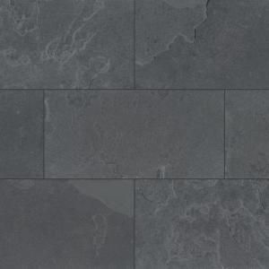 MSI Hampshire 4 in. x 12 in. Gauged Slate Floor and Wall Tile (5 sq. ft. / case)-SHAM412G - The Home Depot Grey Slate Tile, Black Slate Tiles, Ashlar Pattern, Slate Floor, Natural Tile, Slate Wall Tiles, Shower Backsplash, Slate Wall, Flagstone Flooring