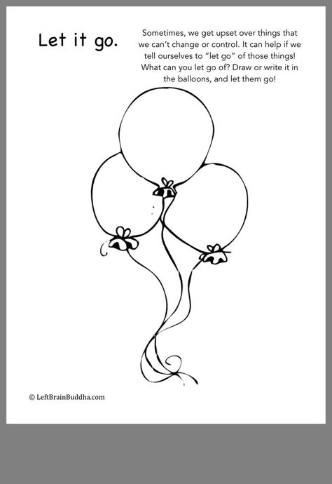 Let it go activity and coloring page Family Therapy Worksheets, Group Therapy Activities, Dbt Skills, Mental Health Activities, Learn To Live, School Social Work, Therapeutic Activities, Counseling Activities, Child Therapy