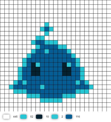 Blue Puddle Slime Slime Rancher Perler Beads, Slime Rancher Pixel Art, Blue Perler Bead Patterns, Pixel Art Slime, Blue Perler Beads, Puddle Slime, Blue Pixel Art, Hama Art, Slime Rancher