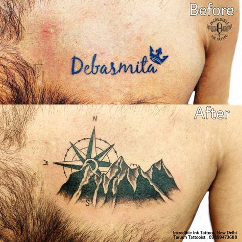 Tattoo With Mountains, Cover Up Name Tattoos, Cover Up Tattoos For Men, Arm Tattoos For Guys Forearm, Mom Dad Tattoo Designs, Family Tattoos For Men, Best Cover Up Tattoos, Wrist Tattoo Cover Up, Names Tattoos For Men