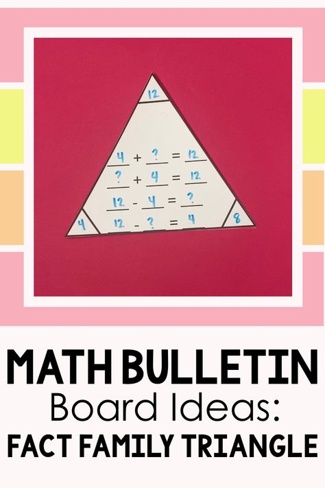 math board ideas Math Board Ideas, Math Bulletin Boards, Math Board, Math Boards, Bulletin Board Ideas, Fact Fluency, Fact Families, 2nd Grade Classroom, Math Facts