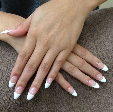 french manicure on oval nails Nails Oval French, Oval French Nails, Trendy Nails Oval, Oval Nails French, Oval Nails Designs, Nails Oval, Acrylic Nail Shapes, French Manicure Nails, French Tip Acrylic Nails