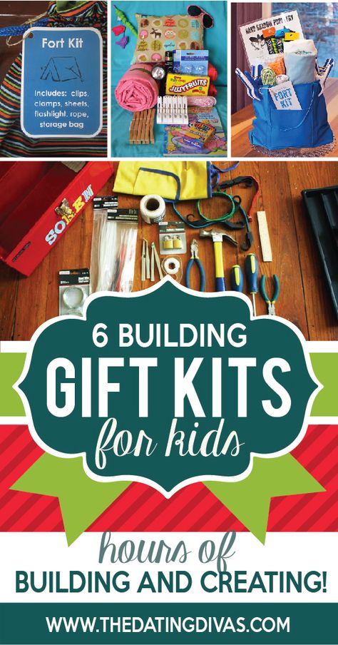 Building Gift Kits for kids Fort Kit, Diy Gifts To Make, Free Printable Gifts, Free Printable Gift Tags, Diy Gifts For Kids, Gift Kit, Building For Kids, Fun Gifts, Gift Tags Printable