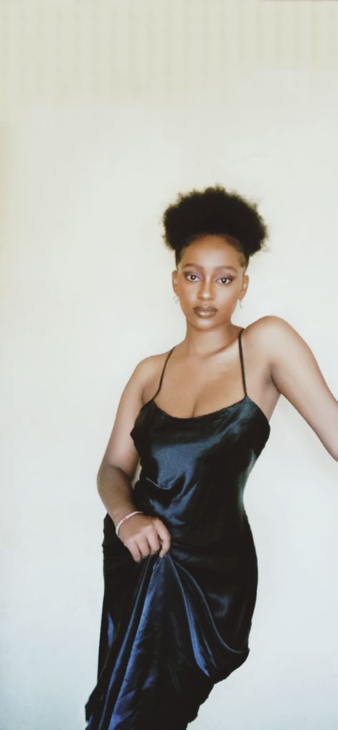 African Black Women Aesthetic, Black Women In Silk Dress, Black Woman Dress Aesthetic, Petite Black Women, Fest Aesthetic, East African Women, Halle Bailey Black Dress, Kenyan Women, Black Beauty Movie 1994