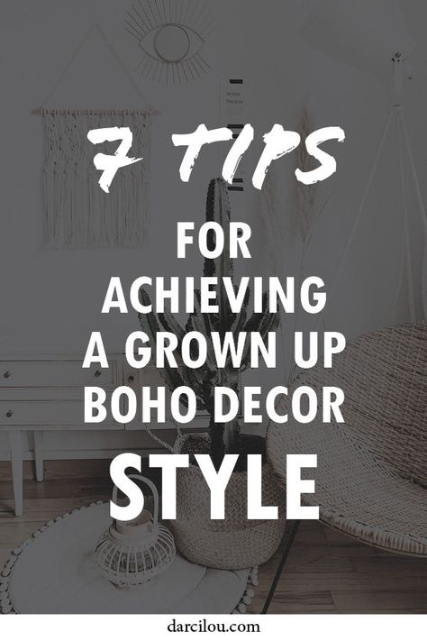 7 Tips for Achieving a Grown-Up Boho Decor Style Boho Decor Dining Room, Boho Decor Style, Boho Decorating, Bohemian Chic Home, Entryway Style, Home Still, Boho Inspiration, Butterfly Wall Stickers, Paint Colors For Living Room