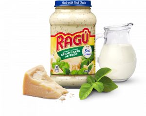 RAGÚ® Butter Parmesan Sauce | RAGÚ Basil Alfredo Sauce, Alfredo Sauce Recipes, Classic Alfredo Sauce, Rice Bake Recipes, White Pasta Sauce Recipe, Pasta With Alfredo Sauce, Ragu Sauce, Rice Bake, Garlic Parmesan Sauce