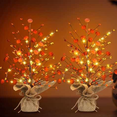 Fall Room Ideas, Decor Room Ideas, Ideas Room Decor, Pumpkin Tree, Round Table Decor, Fall Room, Fall Room Decor, Easter Egg Tree, Fall Decor Dollar Tree