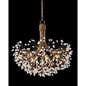 John Richard Quartz 29 1/2"W Gold Leaf 9-Light Chandelier Sphere Chandelier, Glam Aesthetic, Transitional Chandeliers, White Chandelier, Traditional Chandelier, Chandelier Style, Unique Lighting, Everly Quinn, Lamps Plus