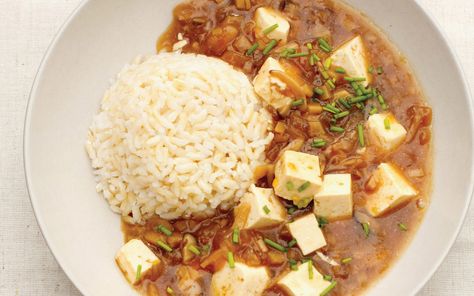 Macrobiotic Mabo Tofu [Vegan, Gluten-Free] - One Green PlanetOne Green Planet Mabo Tofu, Japanese Tofu Recipes, Asian Sauce Recipes, Japanese Tofu, Macrobiotic Recipes, Tofu Vegan, Asian Sauce, Vegan Menu, Homecooked Meals