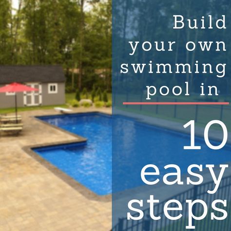 Building your own swimming pool has never been easier! See a basic overview of the process here!   Memphis, Royal Swimming Pools, Building a Pool in 10 easy steps, Dream Pool,  Pool Inspiration, Swimming Pool Design, Build Your Own, DIY, DIY Pool, DIY Swimming Pool, Summer, Summer Fun, Design, Dream Backyard, Backyard Ideas How To Build Your Own Pool, How To Build A Swimming Pool, How To Build A Pool Diy, Diy Inground Pool How To Build, How To Build A Pool, Diy Fiberglass Pool, Diy Underground Pool, Building A Pool On A Budget, Diy Inground Pool Do It Yourself